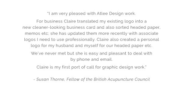 Atlee Design Graphic Design and Artworking Testimonial 6